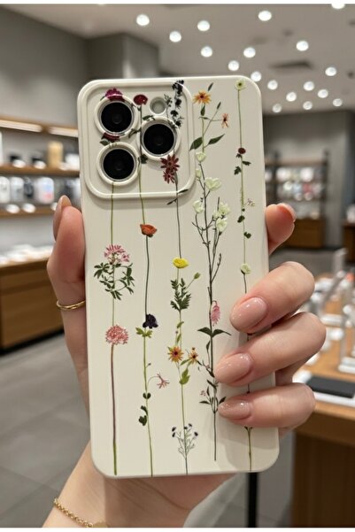 OVADA Redmi 12 Uyumlu Sarmaşık Çiçek Desenli Kamera Korumalı Silikon Kılıf