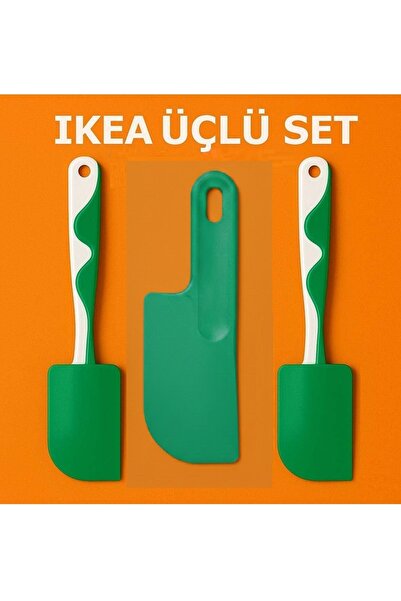 IKEA Gubbröra Spatula Yeşil-beyaz Esnek Dayanıklı Yapışmaz VE SJÖRUDA spatula...