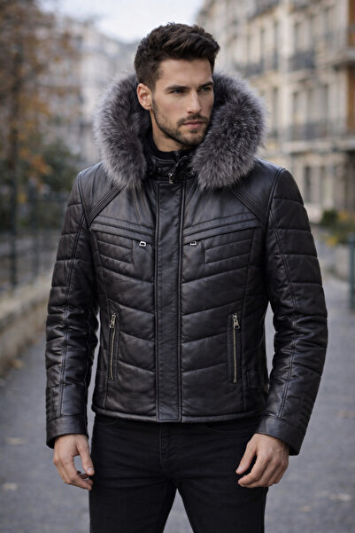 SNR Genuine Leather Men's Leather Coat Real Leather Jacket Soft Leather