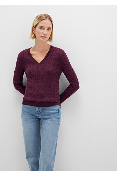 Mavi V-Neck Burgundy Sweater Slim Fit / Slim Fit 1710340-87830