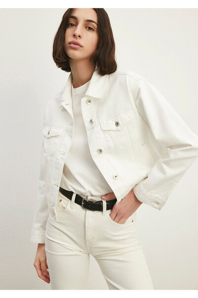 Mavi Megi Blue Premium Broken White Jean Jacket1110389-86745