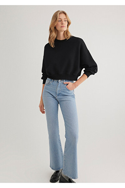 Mavi Μαύρο φούτερ Crew Neck Basic 1S10307-900