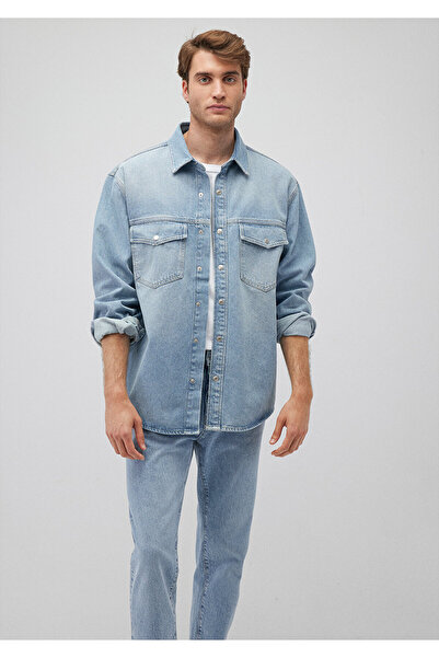 Mavi Cămașă Oversize Jean Ross 90lar - Design Misty Open0210031-82947