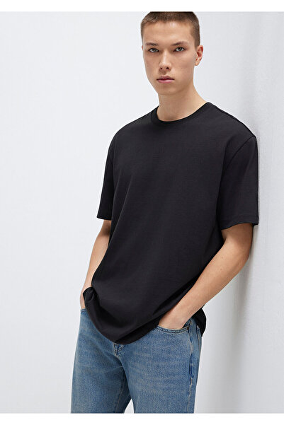 Mavi Μαύρο μπλουζάκι Basic Loose Fit / Loosely Comfortable Cut 066249-900