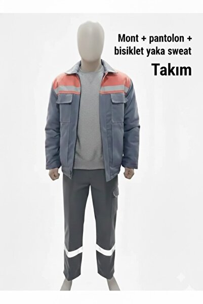 Secura İş Güvenliği Welder's Suit 7*7 Quilted Fiber Inside Jacket + 7*7 Trous...