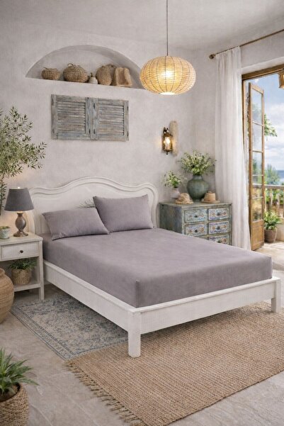 Federico Fabrizio طقم ملاءة سرير وغطاء وسادة مطاطي