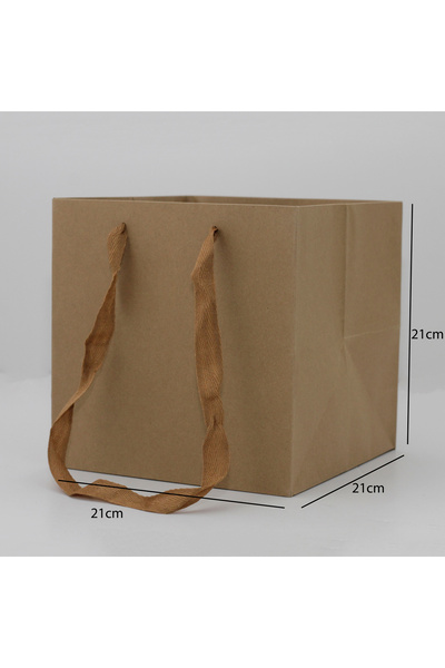 Generic 12 قطعة من أكياس ورقية لون كرتوني الأبعاد 21×21×21 سم