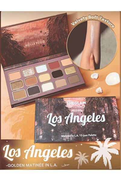 SHEGLAM 15 Renkli Yüksek Pigmentli Mat ve Metalik Göz Farı Paleti-Los Angeles