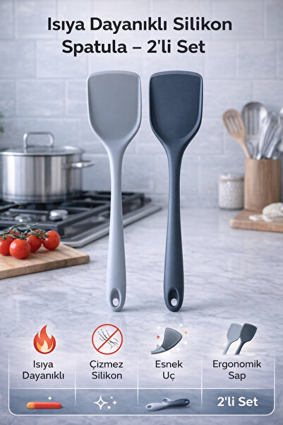 Single (2 Pcs) Hard Tip Extra Wide Mouth Silicone Spatula