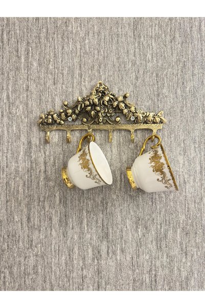 DecoZel Brass Cast Rose Keyring Hanger Home Decoration