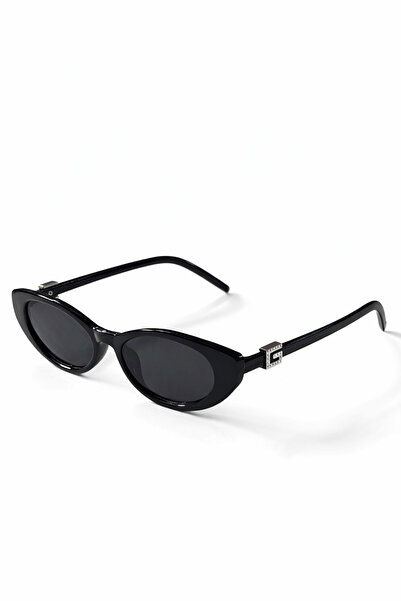 TomyHelf Black Oval Vintage Style Sunglasses