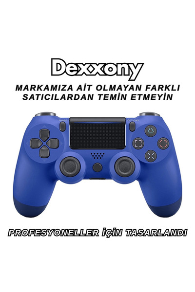 Dexxony Deluxe PS4 ve PC Uyumlu Bluetooth Gamepad – Kablosuz Gece Mavisi Oyun...