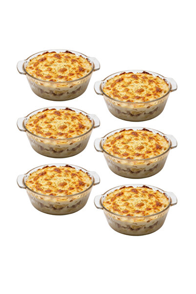 Generic طقم قالب كيك وبشاميل بايركس مزخرف 6 حبات مقاس قطر 10 سم