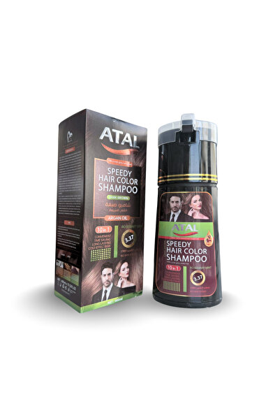ATAL شامبو صبغ الشعر السريع بزيت الأرغان 400 مل - بني غامق