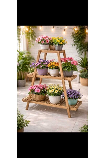 MarangozDede Saksılık Dekoratif Düzenleyici Çiçeklik Raf