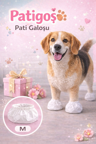 white guard Patigoş Tek Kullanımlık Köpek Pati Galoşu Küçük Irklar İçin Hijye...