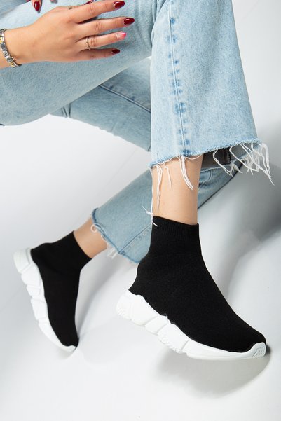 Butik Unisex Triko Ayakkabı Streç Çorap Sneaker Günlük Spor Ayakkabı