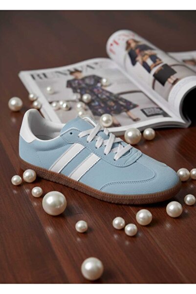 Klay Shoes Kadın Çift Bantlı Renkli Rahat Şık Sneaker Spor Ayakkabı