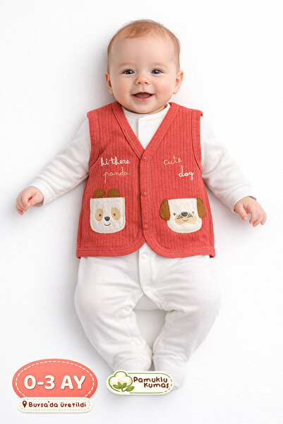 Onouqo 0-3 Months Newborn Compatible Baby Vest – Bursa Production – Soft Cott...