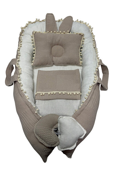 Happy Baby Dikiş Atölyesi 3 Parça Babynest Taşınabilir Bebek Yatağı Pike Yast...