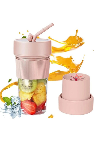 Genel Markalar Mini Taşınabilir Mikser 350 Ml Smoothie Makinesi Meyve Sıkacağ...