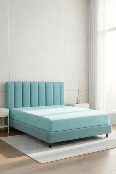 Bella Home Premium Quality Double Fitted Sheet - 100% Organic Cotton