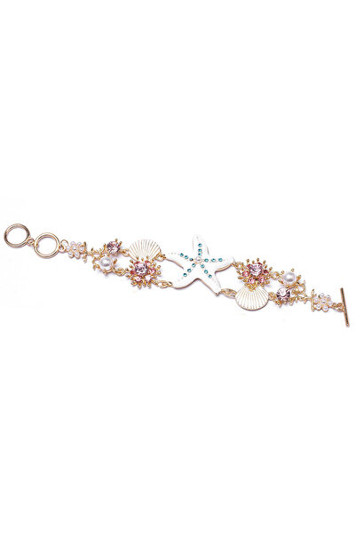 OEM Brățară cu scoici și stele de mare, aranjament floral, lungime reglabilă,...