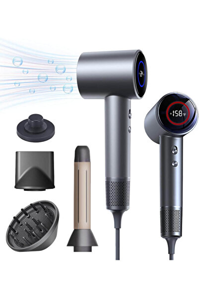 TnsAround Uscător de păr profesional, 3 accesorii magnetice pentru ondulare/î...