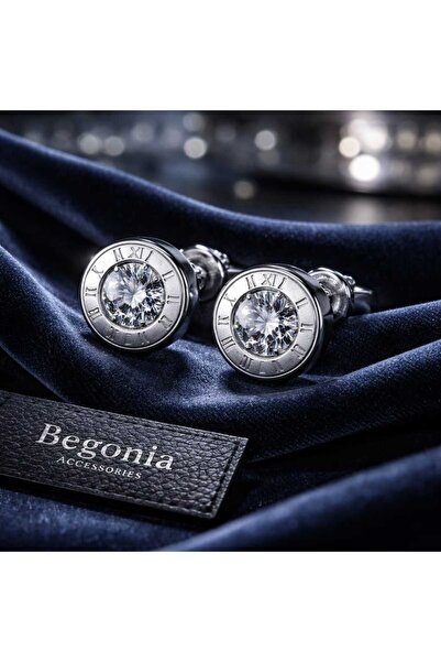 Begonia Accessories Vip Steel, Anti-Allergic, Non-Tarnish 9mm Round Zircon St...