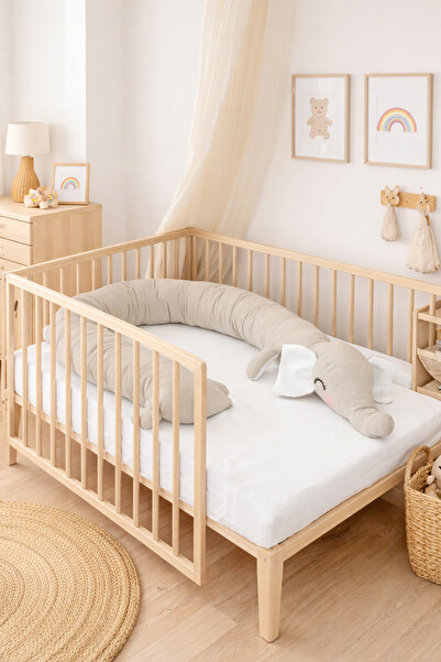 Piamom Sevimli Uzun Beşik Yatak Yan Koruma, Uyku Arkadaşı Bebek Çocuk Odası D...