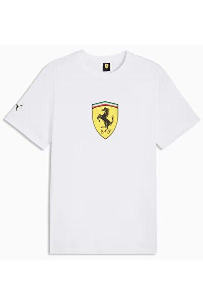 Puma Ферари цветна тениска с емблема 635310 Тениска Мъжка тениска БЯЛА