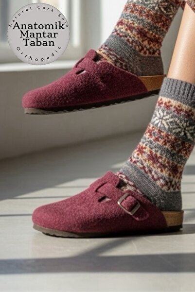 LAND OF CORK LC Anatomical Unisex Natural Cork Sole Arch Supported Felt Home ...