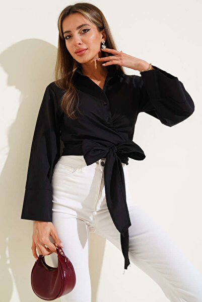 MODA Cross-Tied Skirt Top Crop Short Shirt