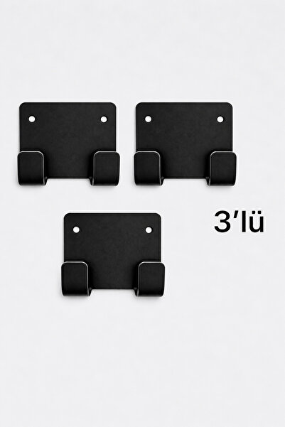 EveMore Siyah Metal Duvar Tipi Anahtarlık Askısı – Çiftli