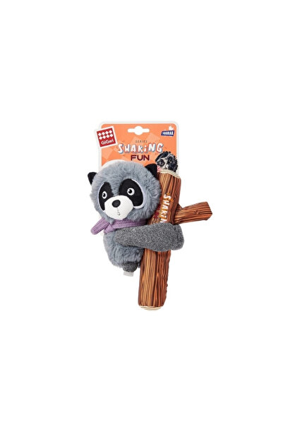 Gigwi هز Sesli Rakun Peluş Köpek Oyuncağı Gri
