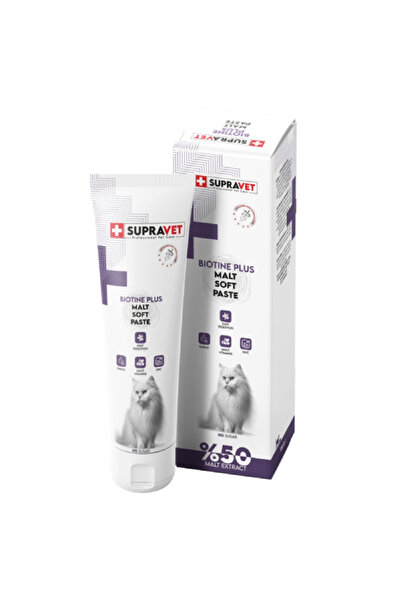 Supravet Biotin Plus Kediler için Tüy Sağlığı Güçlendirici Malt Paste 100 Gr