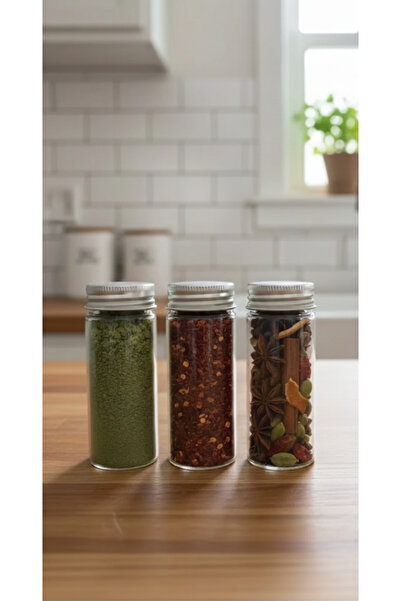 junibeliw 3 قطع 40 مللي واسعة الفم سطح المكتب جرة بهار صغيرة الزجاجة الزجاجية...