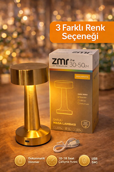 ZMR AXIS ŞARJLI MASA LAMBASI 4 FARKLI IŞIK RENGİ SEÇENEĞİ