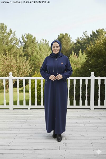 elma abone Super Battal Women's Suede Hooded Coat