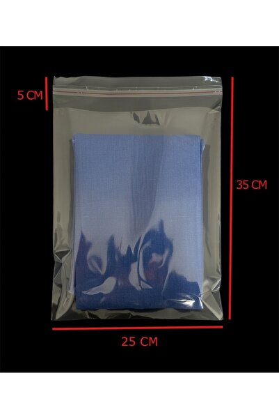 HG AMBALAJ 50 Adet 25x30(*5) Cm Bantlı Yapışkanlı Opp Jelatin Poşet, Şeffaf P...