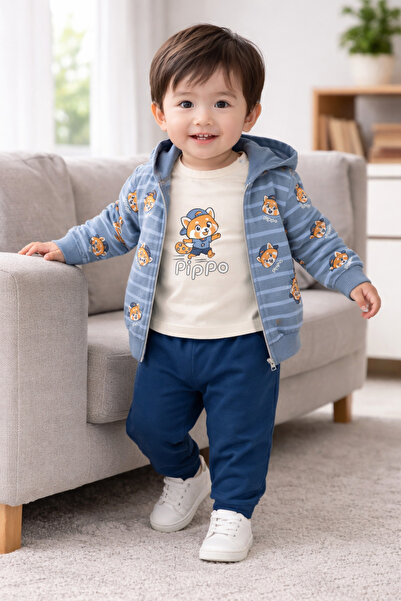 minella kids Baby Boy Printed 3-Piece Set 9/24 Months