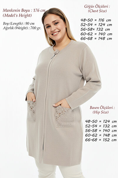 Laden Tricotaj Mărime mare pentru femei, lucrat manual, croșetat, cu fermoar,...