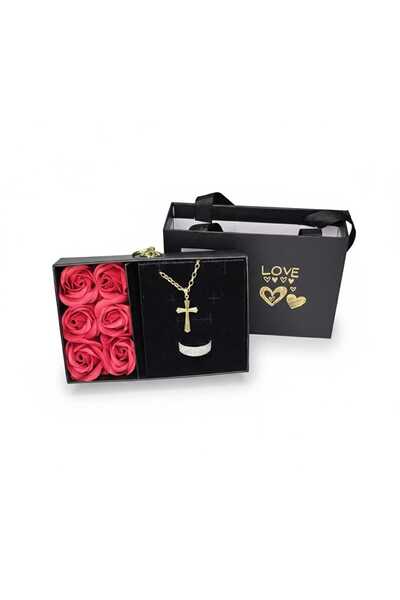 VİBE Gift Box with 6 Red Roses and Space for Jewelry - The Perfect Gift!