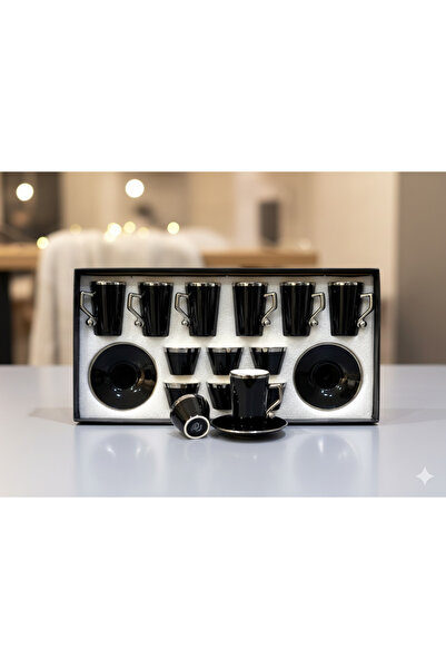 Generic مجموعة ضيافة عصرية تتضمن فناجين شاي، وفناجين قهوة، وصحون – تصميم أنيق...