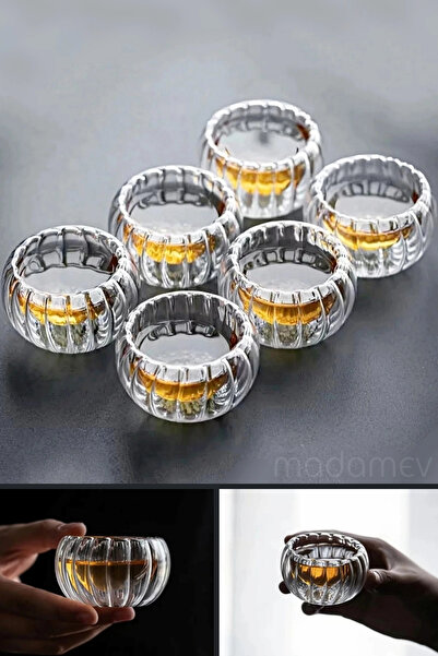 Madamev 6 Pieces Double Walled Mini Bowl Set Turkish Delight Bowl Dragee Suga...