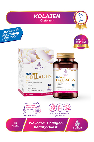 Wellcare كولاجين للبشرة 1250 ملغ 60 قرص