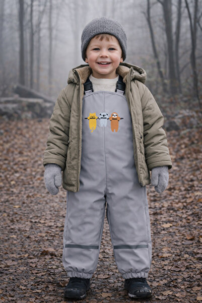 LOOPİST Softshell Su Geçirmez Polarlı Çocuk Tulumu
