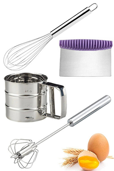 Tilbe Home Çelik Yumurta Tel Çırpıcı Mikser Karıştırıcı Basçek Hamur Kesici Ş...