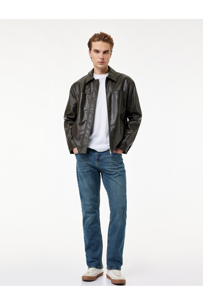 Koton Нормални памучни дънки с прав крой - Mark Jean