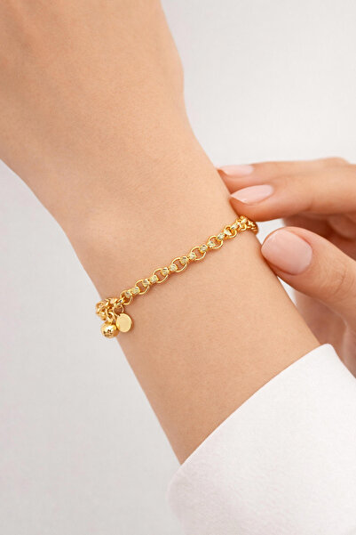 Bilezikci Dorika Dizili Ünisex Altın Bileklik